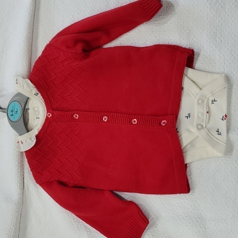 Primark red sweater set NWT